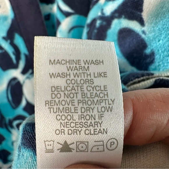 Liz Claiborne navy light, blue white cardigan, snap closure, spring plus size - Picture 7 of 10